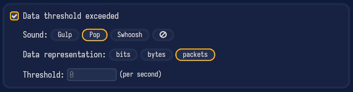 Notifications threshold